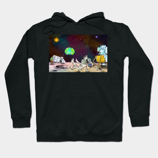 A Trip to the Moon Hoodie by Who ARTed